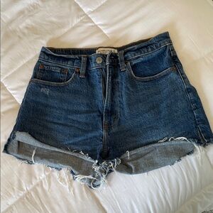 Abercrombie & Fitch Dark Blue Jean Shorts